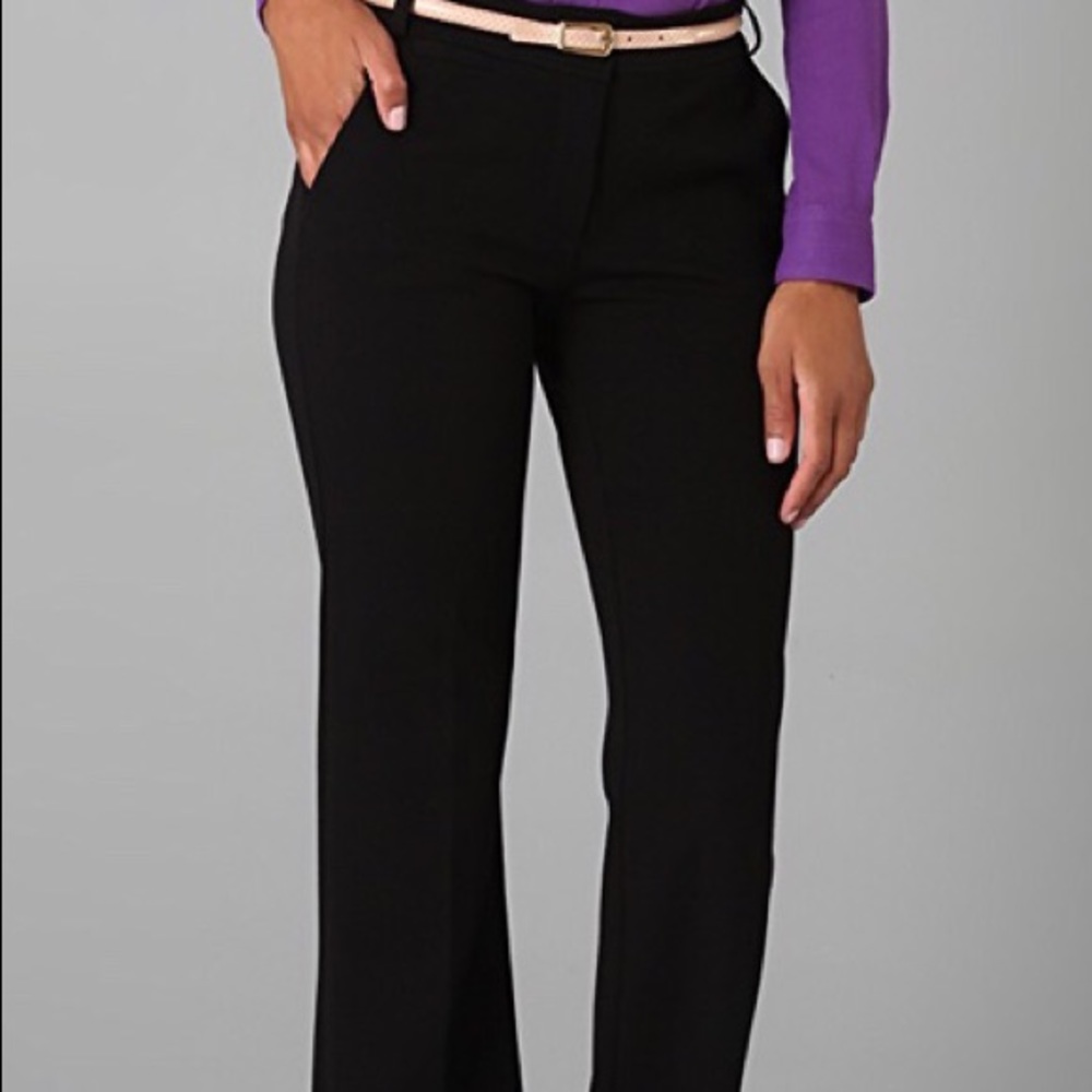 Diane von furstenberg black career pants 6 biby